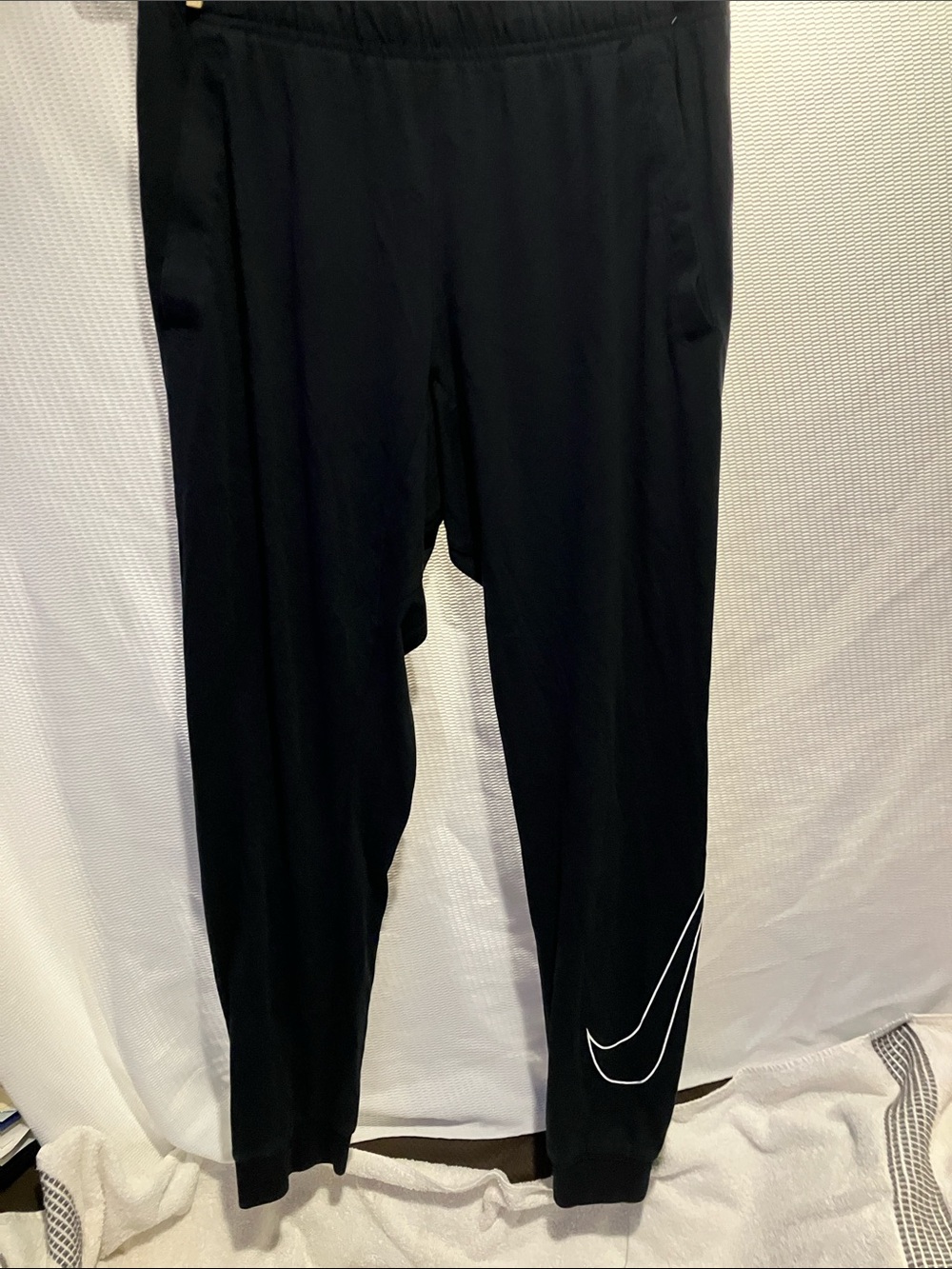 Nike Black Womens Joggers with White Swoosh